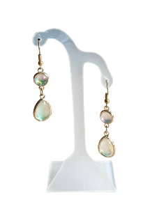 BOUCLES D'OREILLES AURORE BOREALE BLANCHE