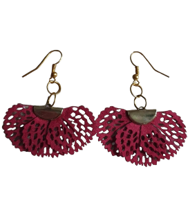 BOUCLES D'OREILLES CROCHET ROUGE