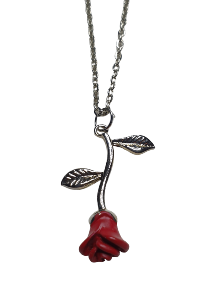 COLLIER ROSE ROUGE