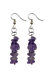 BOUCLES D'OREILLES AMETHYSTE