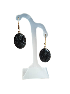 BOUCLES D'OREILLES PIERRES NOIRES