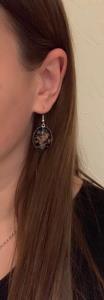 BOUCLES D'OREILLES MARRON ET FEUILLES