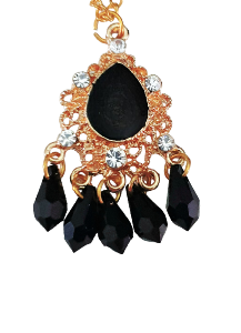 COLLIER CHANDELIER ET PERLES