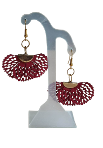 BOUCLES D'OREILLES CROCHET ROUGE