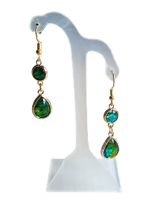 BOUCLES D'OREILLES AURORE BOREALE VERTE