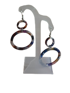 BOUCLES D'OREILLES CERCLES MULTICOLORE