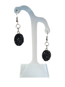 BOUCLES D'OREILLES DRUZY NOIR