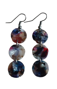 BOUCLES D'OREILLES MARBRE MULTICOLORE